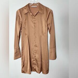 Abercrombie & Fitch Satin Brown Dress